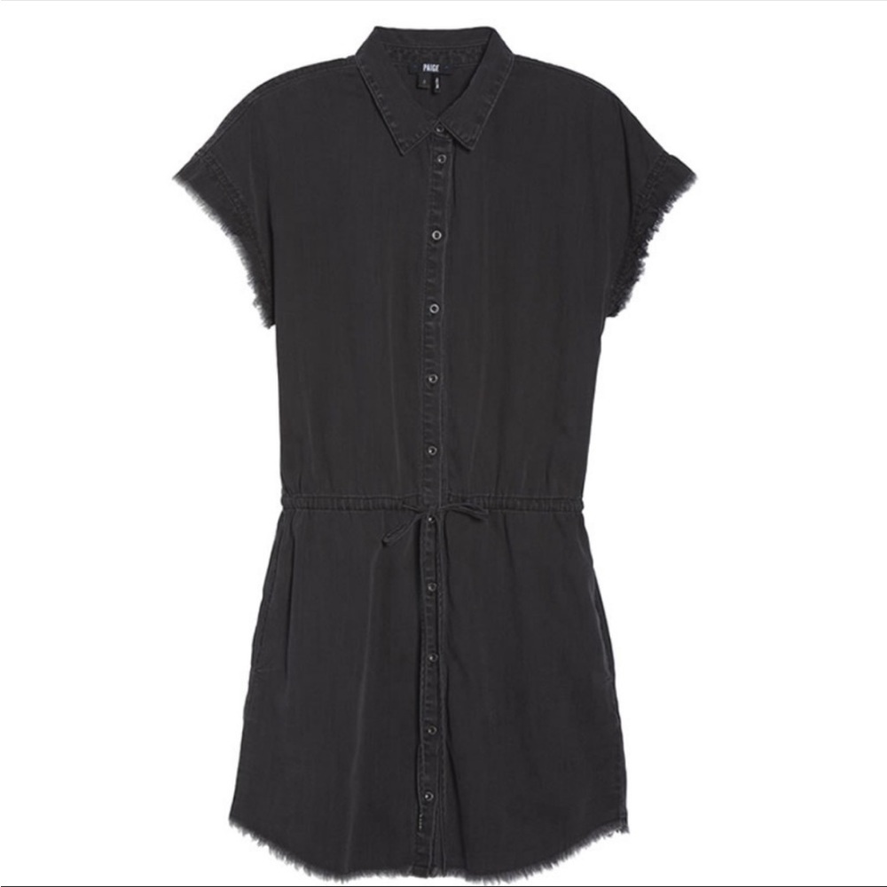 NWOT Paige Jaylin Frayed Denim Shirtdress. - Picture 6 of 6